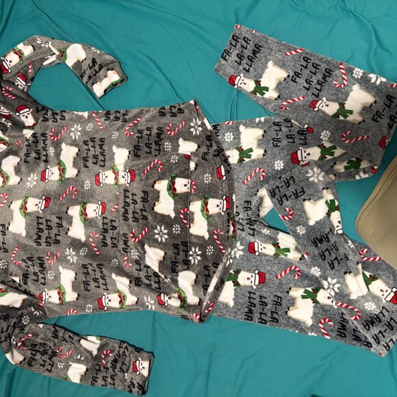 No Boundaries “Fa-La-La Llama” Holiday Pajama Set – Size Large (11–13) - Picture 1 of 5